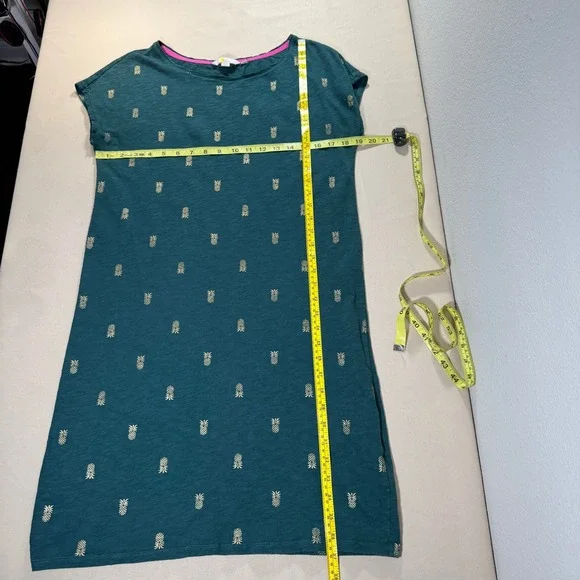 Boden Paulina Knit Shift Dress Size 6 Woodland Gold Pineapple Casual Resortwear - Picture 12 of 14